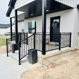 Black porch railing
